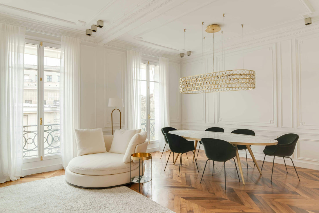 Piso blanco moderno y elegante 