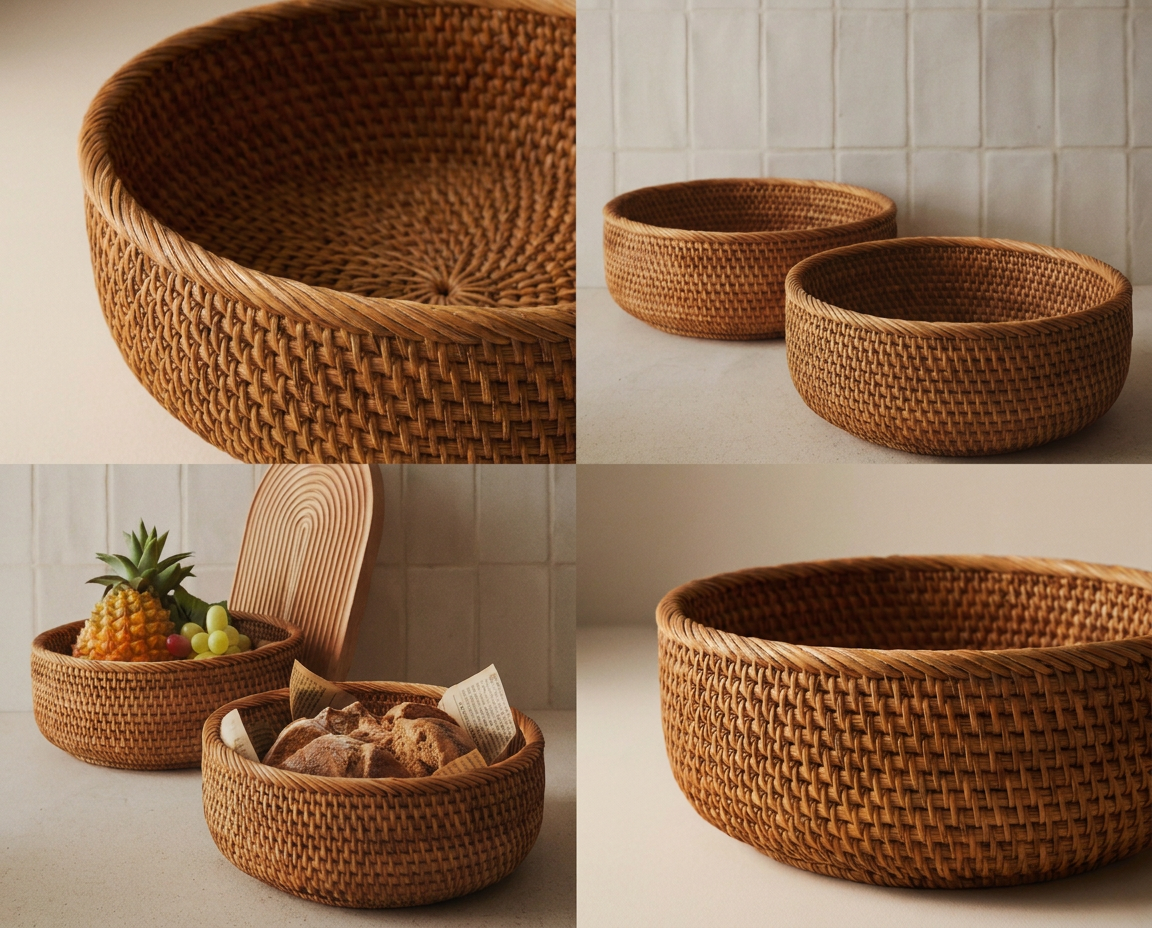 CESTO MIMBRE CIRCULAR PARA FRUTA